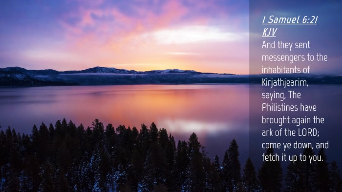 Picture 04 - 1 Samuel 6:21 KJV Desktop Wallpaper - And they sent messengers to the inhabitants of - Desktop Bible Verse Wallpaper