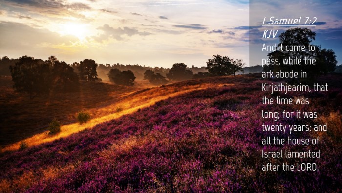 Picture 04 - 1 Samuel 7:2 KJV Desktop Wallpaper - And it came to pass, while the ark abode in - Desktop Bible Verse Wallpaper