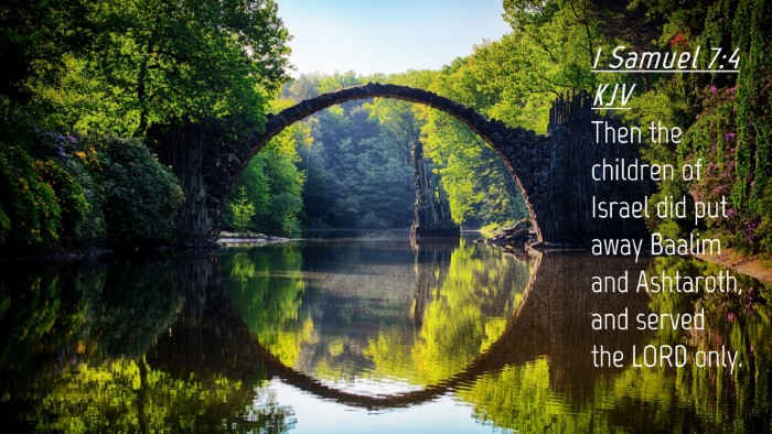 Picture 04 - 1 Samuel 7:4 KJV Desktop Wallpaper - Then the children of Israel did put away Baalim - Desktop Bible Verse Wallpaper