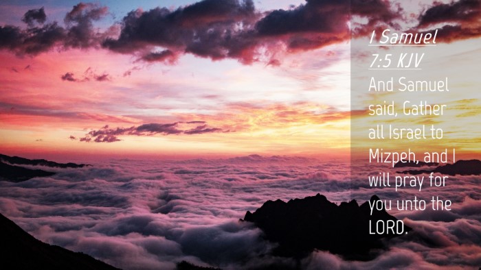 Picture 04 - 1 Samuel 7:5 KJV Desktop Wallpaper - And Samuel said, Gather all Israel to Mizpeh, and - Desktop Bible Verse Wallpaper