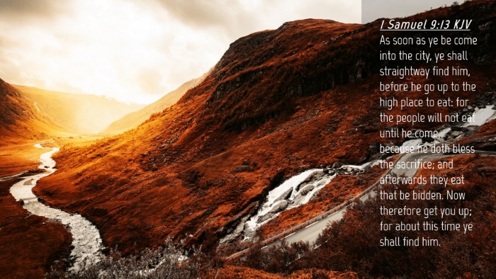 Picture 04 - 1 Samuel 9:13 KJV Desktop Wallpaper - As soon as ye be come into the city, ye shall - Desktop Bible Verse Wallpaper