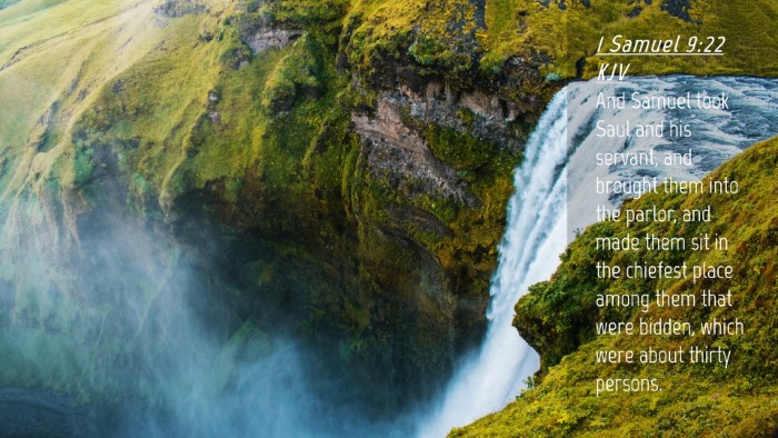 Picture 04 - 1 Samuel 9:22 KJV Desktop Wallpaper - And Samuel took Saul and his servant, and brought - Desktop Bible Verse Wallpaper
