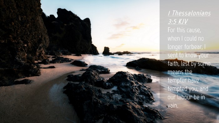 Picture 04 - 1 Thessalonians 3:5 KJV Desktop Wallpaper - For this cause, when I could no longer forbear, I - Desktop Bible Verse Wallpaper