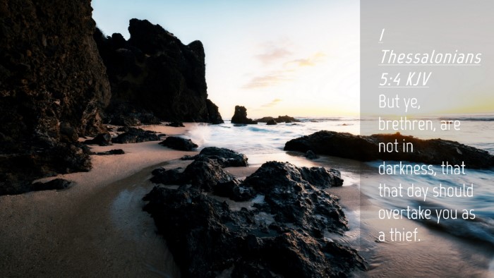 Picture 04 - 1 Thessalonians 5:4 KJV Desktop Wallpaper - But ye, brethren, are not in darkness, that that - Desktop Bible Verse Wallpaper