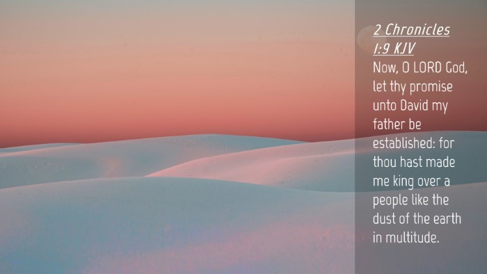 Picture 04 - 2 Chronicles 1:9 KJV Desktop Wallpaper - Now, O LORD God, let thy promise unto David my - Desktop Bible Verse Wallpaper