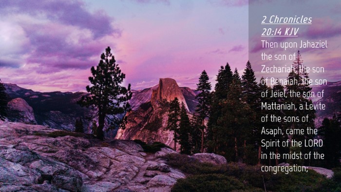 Picture 04 - 2 Chronicles 20:14 KJV Desktop Wallpaper - Then upon Jahaziel the son of Zechariah, the son - Desktop Bible Verse Wallpaper