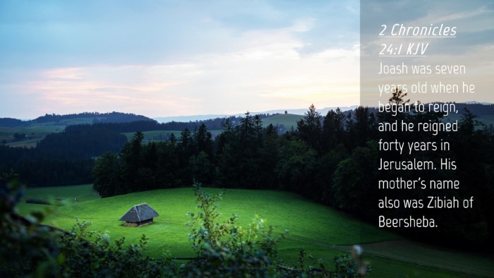 Picture 04 - 2 Chronicles 24:1 KJV Desktop Wallpaper - Joash was seven years old when he began to reign, - Desktop Bible Verse Wallpaper