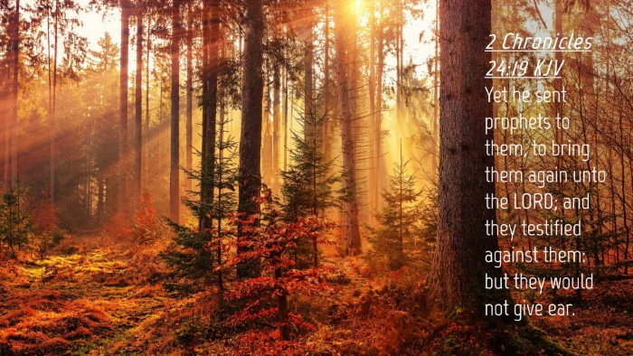 Picture 04 - 2 Chronicles 24:19 KJV Desktop Wallpaper - Yet he sent prophets to them, to bring them again - Desktop Bible Verse Wallpaper