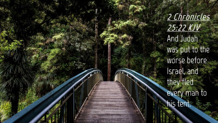 Picture 04 - 2 Chronicles 25:22 KJV Desktop Wallpaper - And Judah was put to the worse before Israel, and - Desktop Bible Verse Wallpaper