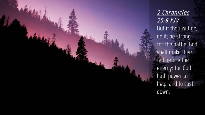 Picture 04 - 2 Chronicles 25:8 KJV Desktop Wallpaper - But if thou wilt go, do it; be strong for the - Desktop Bible Verse Wallpaper