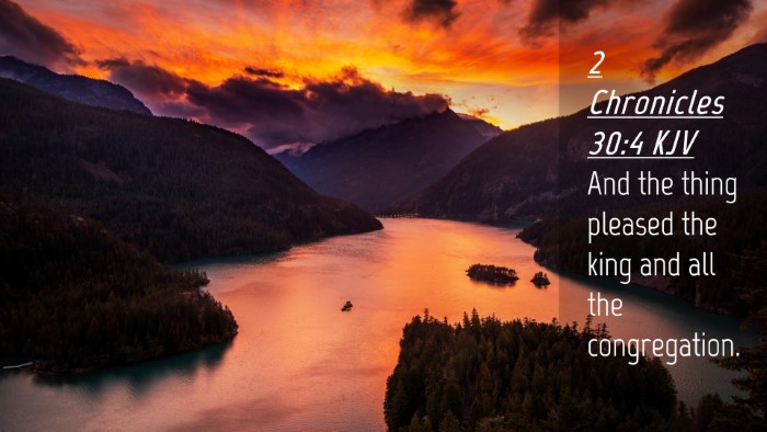 Picture 04 - 2 Chronicles 30:4 KJV Desktop Wallpaper - And the thing pleased the king and all the - Desktop Bible Verse Wallpaper