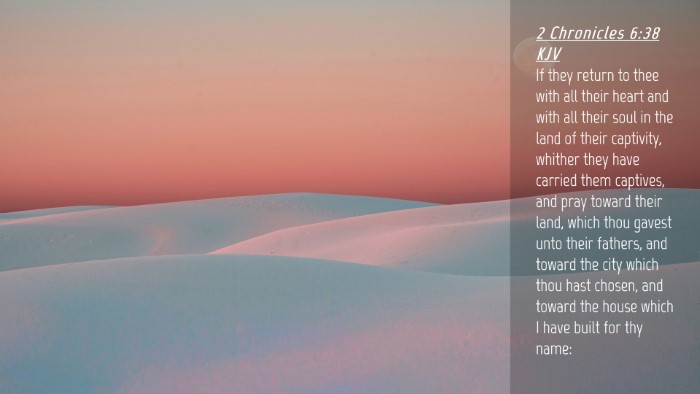 Picture 04 - 2 Chronicles 6:38 KJV Desktop Wallpaper - If they return to thee with all their heart and - Desktop Bible Verse Wallpaper
