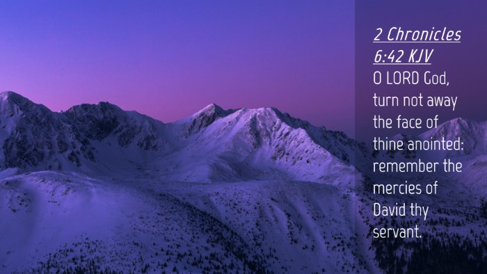 Picture 04 - 2 Chronicles 6:42 KJV Desktop Wallpaper - O LORD God, turn not away the face of thine - Desktop Bible Verse Wallpaper