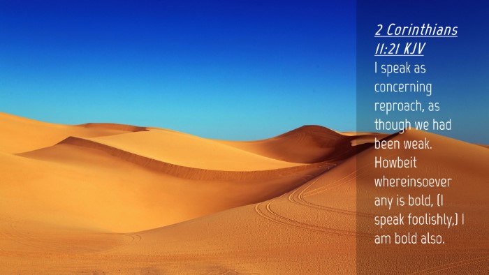 Picture 04 - 2 Corinthians 11:21 KJV Desktop Wallpaper - I speak as concerning reproach, as though we had - Desktop Bible Verse Wallpaper