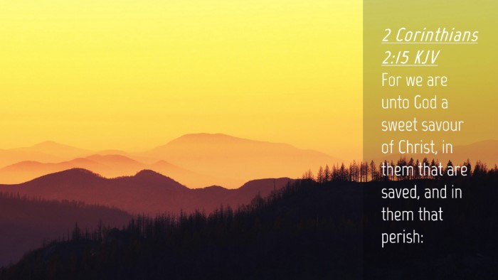 Picture 04 - 2 Corinthians 2:15 KJV Desktop Wallpaper - For we are unto God a sweet savour of Christ, in - Desktop Bible Verse Wallpaper