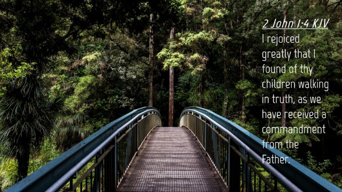 Picture 04 - 2 John 1:4 KJV Desktop Wallpaper - I rejoiced greatly that I found of thy children - Desktop Bible Verse Wallpaper