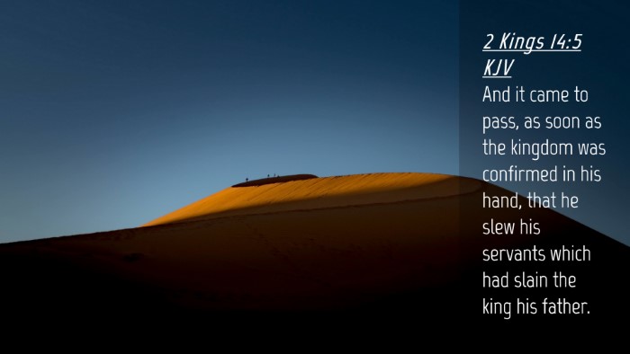 Picture 04 - 2 Kings 14:5 KJV Desktop Wallpaper - And it came to pass, as soon as the kingdom was - Desktop Bible Verse Wallpaper