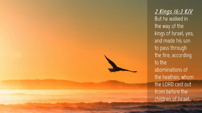 Picture 04 - 2 Kings 16:3 KJV Desktop Wallpaper - But he walked in the way of the kings of Israel, - Desktop Bible Verse Wallpaper