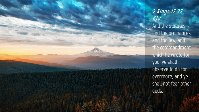 Picture 04 - 2 Kings 17:37 KJV Desktop Wallpaper - And the statutes, and the ordinances, and the - Desktop Bible Verse Wallpaper