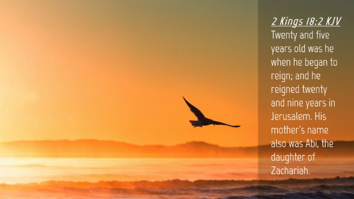 Picture 04 - 2 Kings 18:2 KJV Desktop Wallpaper - Twenty and five years old was he when he began to - Desktop Bible Verse Wallpaper