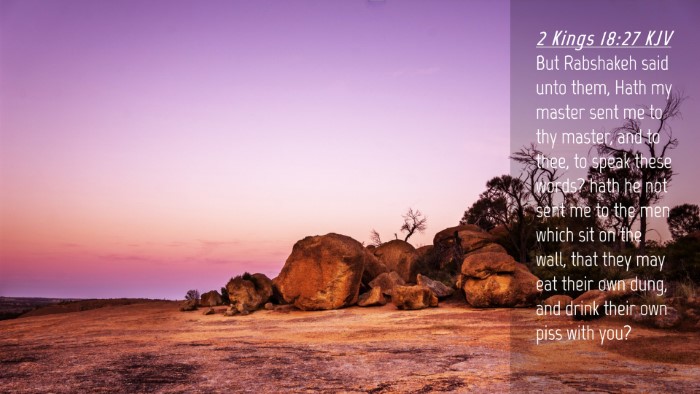 Picture 04 - 2 Kings 18:27 KJV Desktop Wallpaper - But Rabshakeh said unto them, Hath my master sent - Desktop Bible Verse Wallpaper