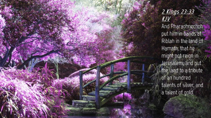 Picture 04 - 2 Kings 23:33 KJV Desktop Wallpaper - And Pharaohnechoh put him in bands at Riblah in - Desktop Bible Verse Wallpaper