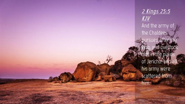 Picture 04 - 2 Kings 25:5 KJV Desktop Wallpaper - And the army of the Chaldees pursued after the - Desktop Bible Verse Wallpaper