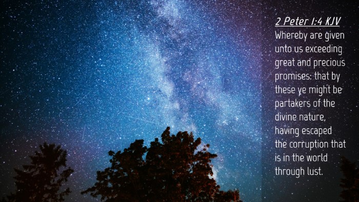 Picture 04 - 2 Peter 1:4 KJV Desktop Wallpaper - Whereby are given unto us exceeding great and - Desktop Bible Verse Wallpaper