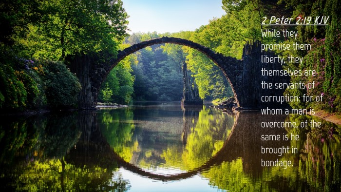 Picture 04 - 2 Peter 2:19 KJV Desktop Wallpaper - While they promise them liberty, they themselves - Desktop Bible Verse Wallpaper