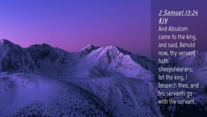 Picture 04 - 2 Samuel 13:24 KJV Desktop Wallpaper - And Absalom came to the king, and said, Behold - Desktop Bible Verse Wallpaper