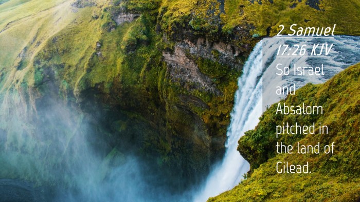 Picture 04 - 2 Samuel 17:26 KJV Desktop Wallpaper - So Israel and Absalom pitched in the land of - Desktop Bible Verse Wallpaper