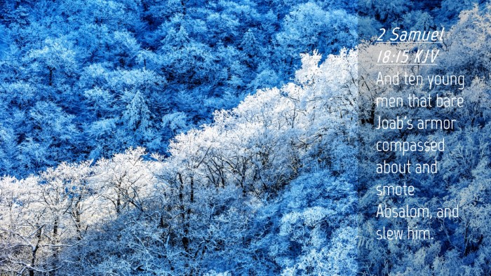 Picture 04 - 2 Samuel 18:15 KJV Desktop Wallpaper - And ten young men that bare Joab's armor - Desktop Bible Verse Wallpaper