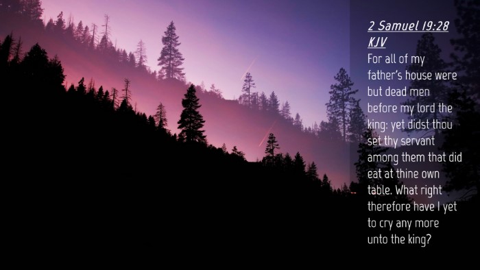 Picture 04 - 2 Samuel 19:28 KJV Desktop Wallpaper - For all of my father's house were but dead men - Desktop Bible Verse Wallpaper