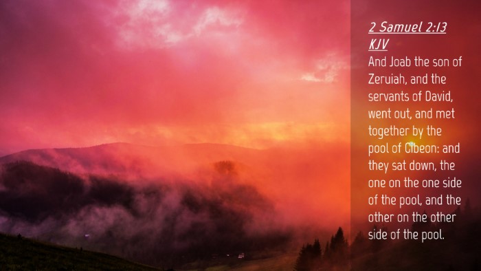 Picture 04 - 2 Samuel 2:13 KJV Desktop Wallpaper - And Joab the son of Zeruiah, and the servants of - Desktop Bible Verse Wallpaper