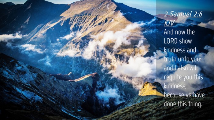 Picture 04 - 2 Samuel 2:6 KJV Desktop Wallpaper - And now the LORD show kindness and truth unto - Desktop Bible Verse Wallpaper