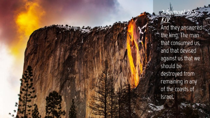Picture 04 - 2 Samuel 21:5 KJV Desktop Wallpaper - And they answered the king, The man that consumed - Desktop Bible Verse Wallpaper