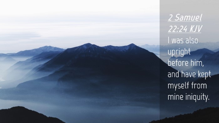 Picture 04 - 2 Samuel 22:24 KJV Desktop Wallpaper - I was also upright before him, and have kept - Desktop Bible Verse Wallpaper