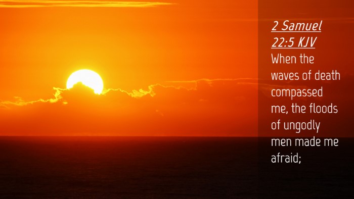 Picture 04 - 2 Samuel 22:5 KJV Desktop Wallpaper - When the waves of death compassed me, the floods - Desktop Bible Verse Wallpaper