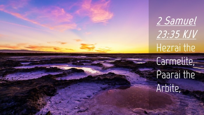 Picture 04 - 2 Samuel 23:35 KJV Desktop Wallpaper - Hezrai the Carmelite, Paarai the - Desktop Bible Verse Wallpaper
