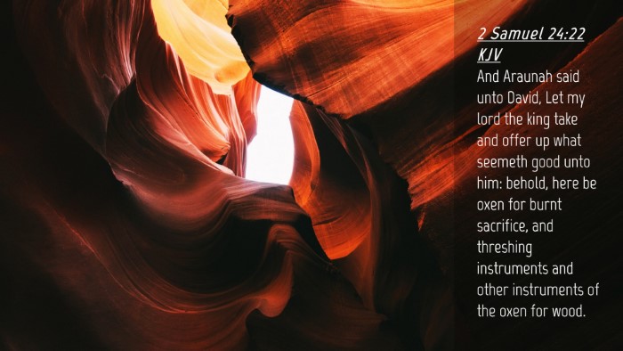 Picture 04 - 2 Samuel 24:22 KJV Desktop Wallpaper - And Araunah said unto David, Let my lord the king - Desktop Bible Verse Wallpaper