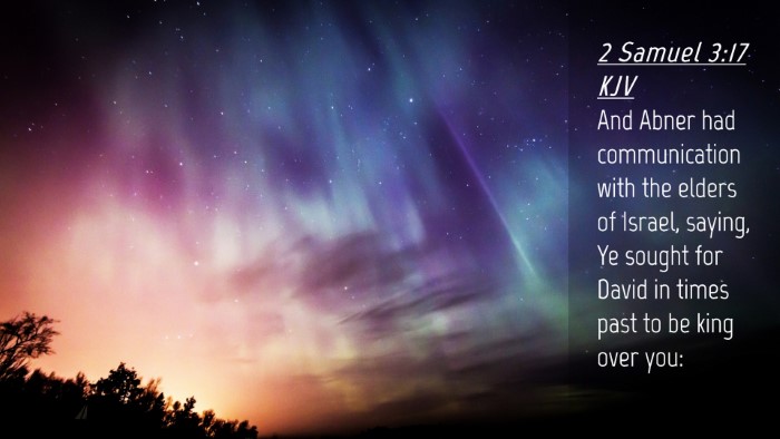 Picture 04 - 2 Samuel 3:17 KJV Desktop Wallpaper - And Abner had communication with the elders of - Desktop Bible Verse Wallpaper