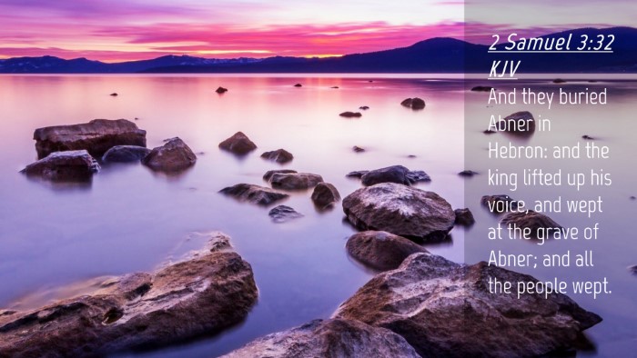 Picture 04 - 2 Samuel 3:32 KJV Desktop Wallpaper - And they buried Abner in Hebron: and the king - Desktop Bible Verse Wallpaper