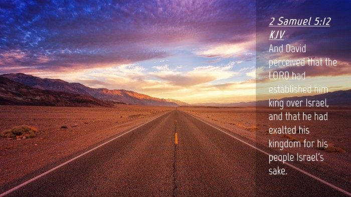 Picture 04 - 2 Samuel 5:12 KJV Desktop Wallpaper - And David perceived that the LORD had established - Desktop Bible Verse Wallpaper