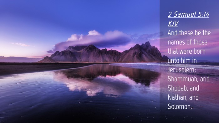 Picture 04 - 2 Samuel 5:14 KJV Desktop Wallpaper - And these be the names of those that were born - Desktop Bible Verse Wallpaper