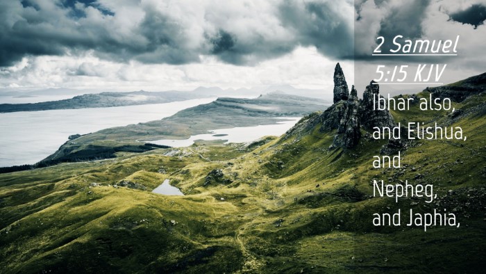 Picture 04 - 2 Samuel 5:15 KJV Desktop Wallpaper - Ibhar also, and Elishua, and Nepheg, and - Desktop Bible Verse Wallpaper