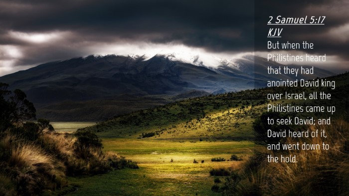Picture 04 - 2 Samuel 5:17 KJV Desktop Wallpaper - But when the Philistines heard that they had - Desktop Bible Verse Wallpaper