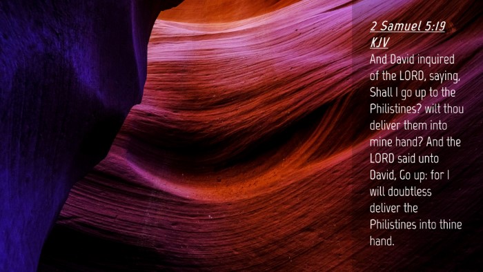Picture 04 - 2 Samuel 5:19 KJV Desktop Wallpaper - And David inquired of the LORD, saying, Shall I - Desktop Bible Verse Wallpaper