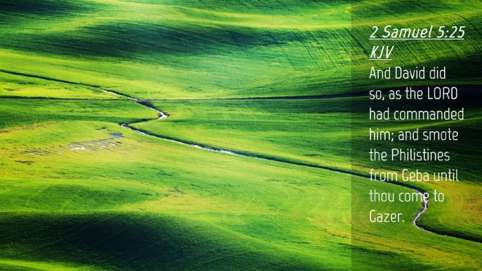 Picture 04 - 2 Samuel 5:25 KJV Desktop Wallpaper - And David did so, as the LORD had commanded him; - Desktop Bible Verse Wallpaper