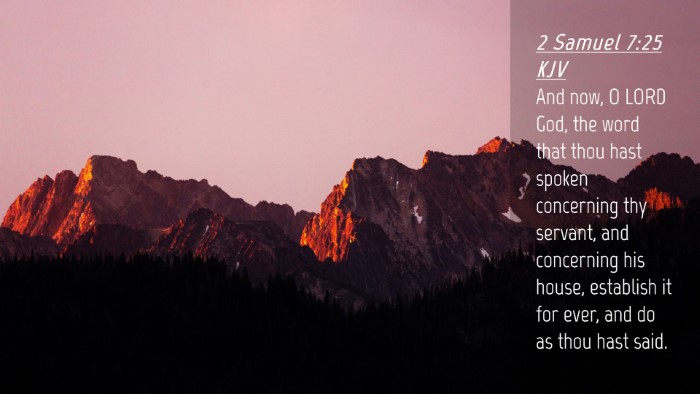 Picture 04 - 2 Samuel 7:25 KJV Desktop Wallpaper - And now, O LORD God, the word that thou hast - Desktop Bible Verse Wallpaper