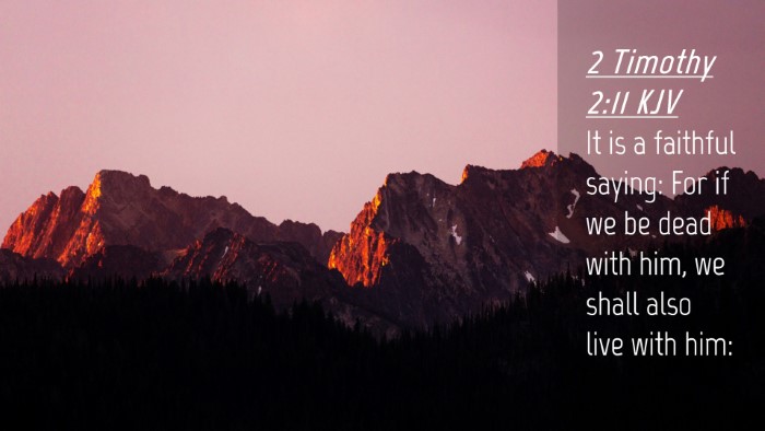 Picture 04 - 2 Timothy 2:11 KJV Desktop Wallpaper - It is a faithful saying: For if we be dead with - Desktop Bible Verse Wallpaper
